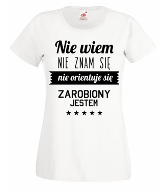 Stary tekst na nowej koszulce - Koszulka z nadrukiem - Śmieszne - Damska