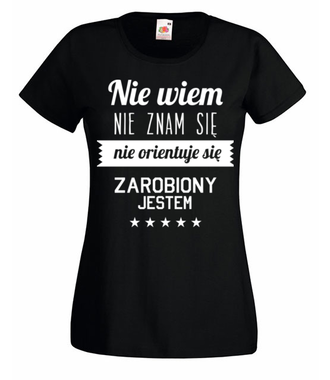 Stary tekst na nowej koszulce - Koszulka z nadrukiem - Śmieszne - Damska