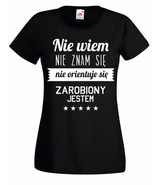 Stary tekst na nowej koszulce koszulka z nadrukiem smieszne kobieta jipi pl 1663 59