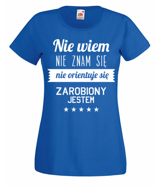 Stary tekst na nowej koszulce koszulka z nadrukiem smieszne kobieta jipi pl 1663 61