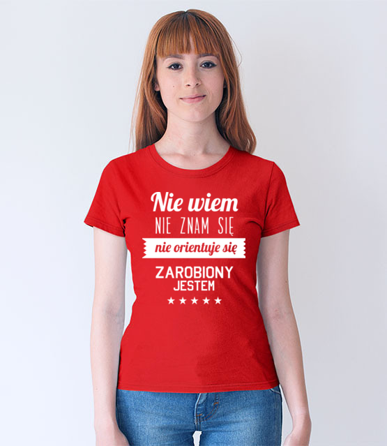 Stary tekst na nowej koszulce koszulka z nadrukiem smieszne kobieta jipi pl 1663 66