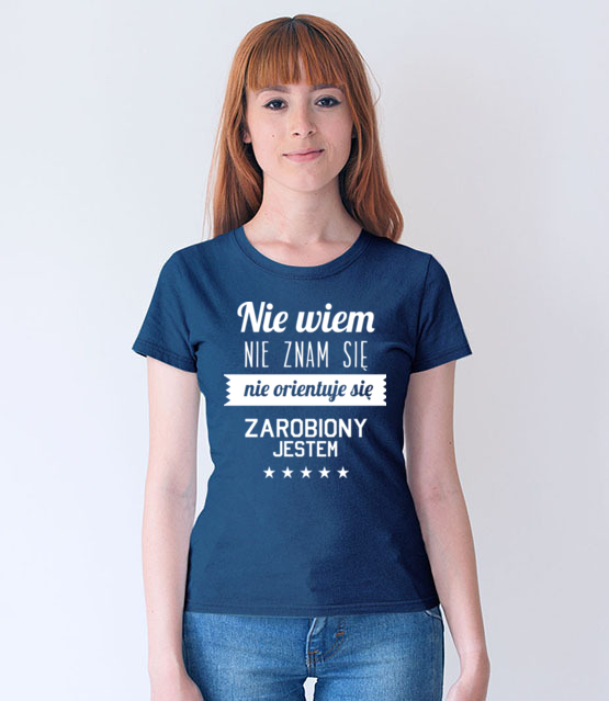 Stary tekst na nowej koszulce koszulka z nadrukiem smieszne kobieta jipi pl 1663 68