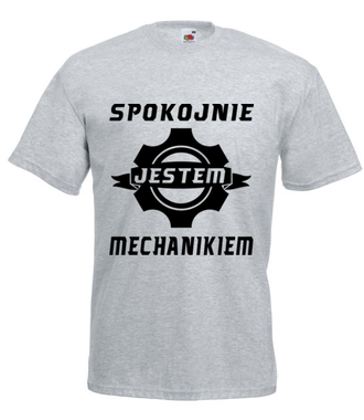 Spokojnie, jestem mechanikiem - Koszulka z nadrukiem - Dla mechanika - Męska