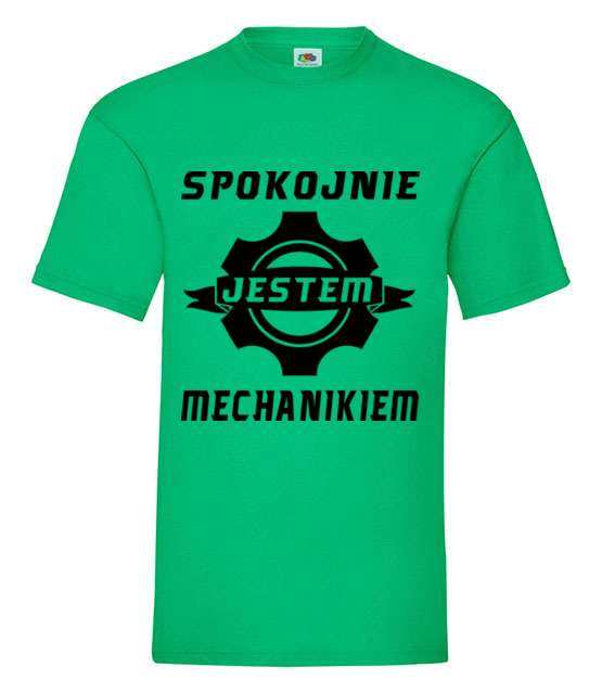 Spokojnie jestem mechanikiem koszulka z nadrukiem dla mechanika mezczyzna jipi pl 1664 186
