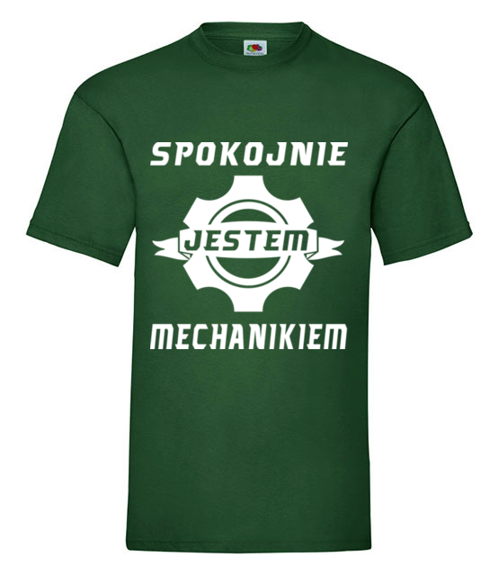 Spokojnie jestem mechanikiem koszulka z nadrukiem dla mechanika mezczyzna jipi pl 1665 188