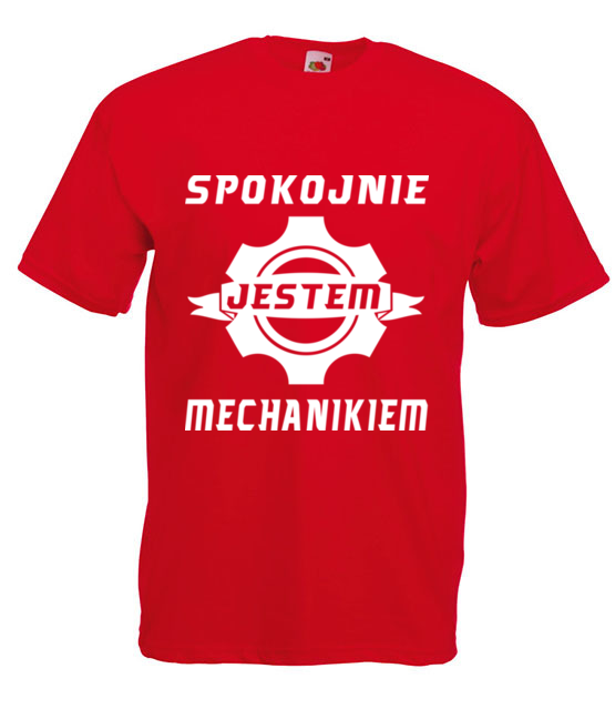 Spokojnie jestem mechanikiem koszulka z nadrukiem dla mechanika mezczyzna jipi pl 1665 4
