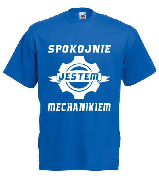 Spokojnie jestem mechanikiem koszulka z nadrukiem dla mechanika mezczyzna jipi pl 1665 5