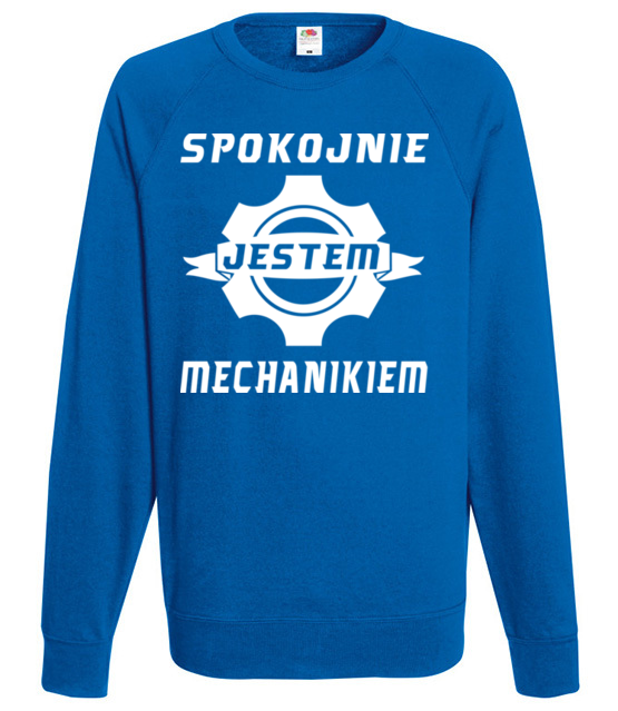 Spokojnie jestem mechanikiem bluza z nadrukiem dla mechanika mezczyzna jipi pl 1665 109