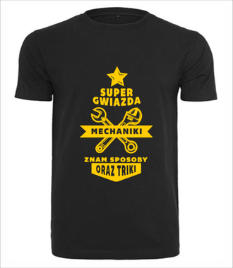 Super gwiazda mechaniki - Koszulka z nadrukiem - Dla mechanika - Męska