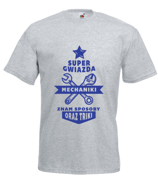 Super gwiazda mechaniki koszulka z nadrukiem dla mechanika mezczyzna jipi pl 1666 6