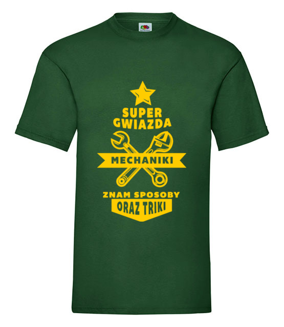 Super gwiazda mechaniki koszulka z nadrukiem dla mechanika mezczyzna jipi pl 1667 188