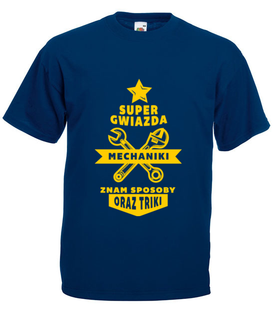Super gwiazda mechaniki koszulka z nadrukiem dla mechanika mezczyzna jipi pl 1667 3