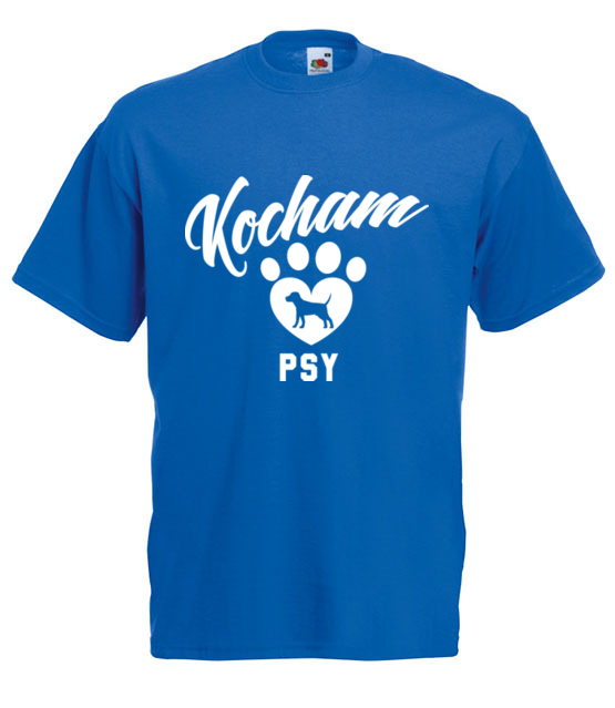 Kocham psy bezwarunkowo koszulka z nadrukiem milosnicy psow mezczyzna jipi pl 1673 5