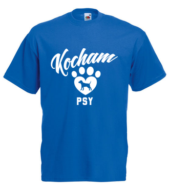 Kocham psy bezwarunkowo - Koszulka z nadrukiem - Miłośnicy Psów - Męska