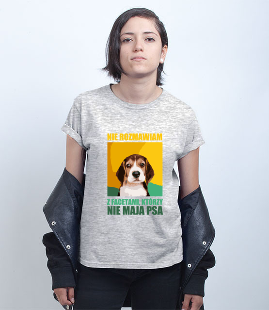 Jak nie masz psa nie rozmawiamy koszulka z nadrukiem milosnicy psow kobieta jipi pl 1677 75