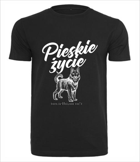 Pieskie zycie koszulka z nadrukiem milosnicy psow mezczyzna jipi pl 1682 1