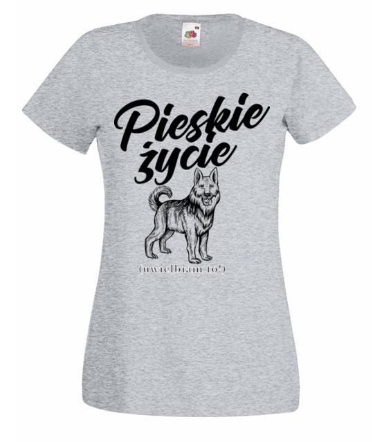 Pieskie zycie koszulka z nadrukiem milosnicy psow kobieta jipi pl 1681 63