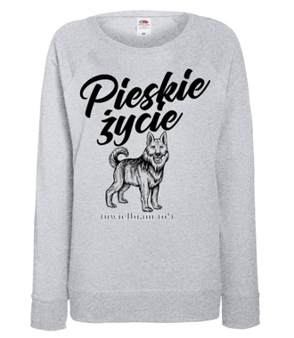 Pieskie życie - Bluza z nadrukiem - Miłośnicy Psów - Damska