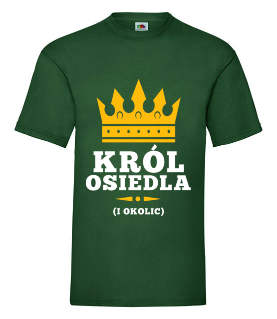 Uwaga krol osiedla nadchodzi koszulka z nadrukiem smieszne mezczyzna jipi pl 1686 188