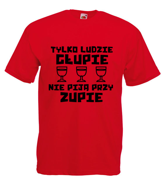 Glupie ludzie nie pija koszulka z nadrukiem smieszne mezczyzna jipi pl 1687 4