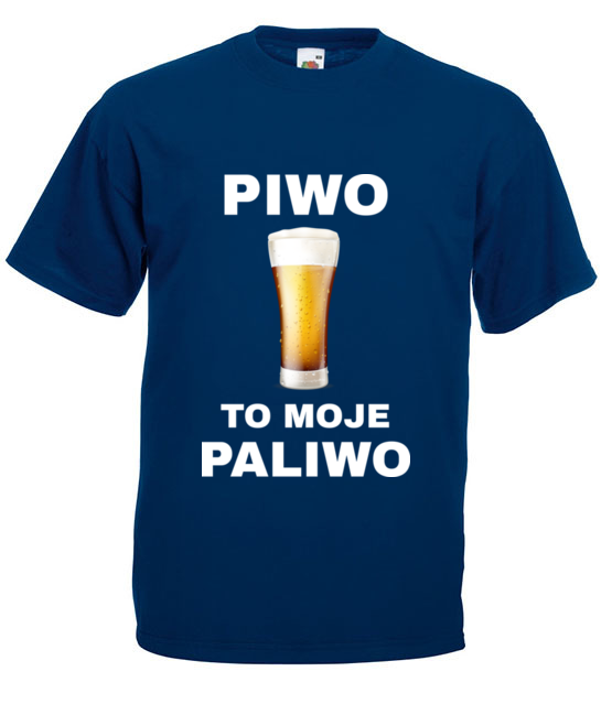 Piwo to moje paliwo koszulka z nadrukiem smieszne mezczyzna jipi pl 1696 3