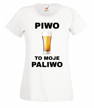 Piwo to moje paliwo - Koszulka z nadrukiem - Śmieszne - Damska