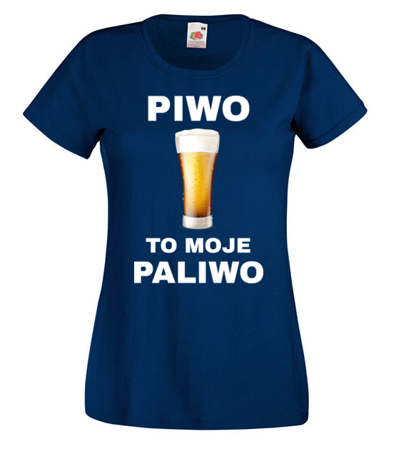 Piwo to moje paliwo koszulka z nadrukiem smieszne kobieta jipi pl 1696 62