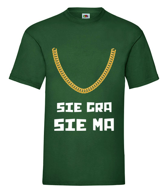 Jak sie gra to sie ma koszulka z nadrukiem smieszne mezczyzna jipi pl 1698 188