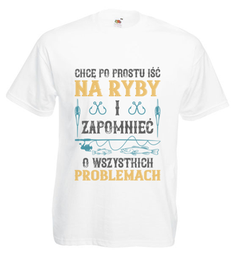 Koszulka do założenia po pracy - Koszulka z nadrukiem - dla wędkarza - Męska