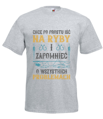 Koszulka do założenia po pracy - Koszulka z nadrukiem - dla wędkarza - Męska