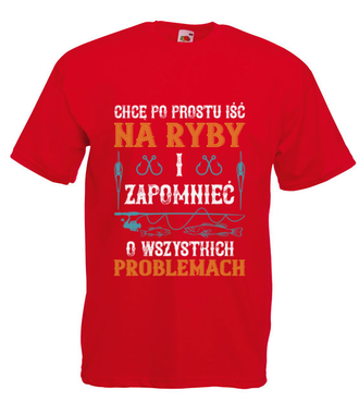 Koszulka do założenia po pracy - Koszulka z nadrukiem - dla wędkarza - Męska