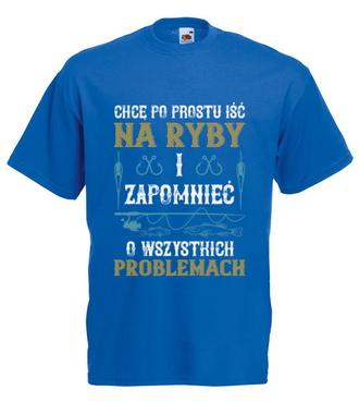 Koszulka do założenia po pracy - Koszulka z nadrukiem - dla wędkarza - Męska