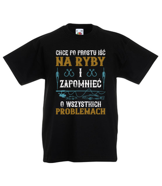 Koszulka do założenia po pracy - Koszulka z nadrukiem - dla wędkarza - Dziecięca
