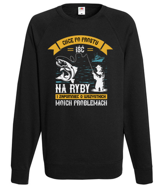 Ty wiesz, co daje ukojenie nerwom - Bluza z nadrukiem - dla wędkarza - Męska