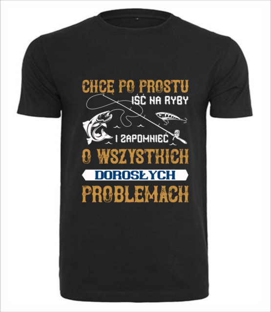 Koszulka ktora reklamuje wedkarstwo koszulka z nadrukiem dla wedkarza mezczyzna jipi pl 1712 1
