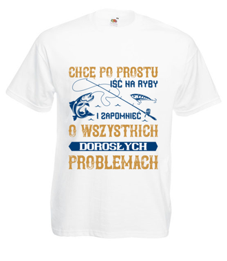 Koszulka, która reklamuje wędkarstwo - Koszulka z nadrukiem - dla wędkarza - Męska