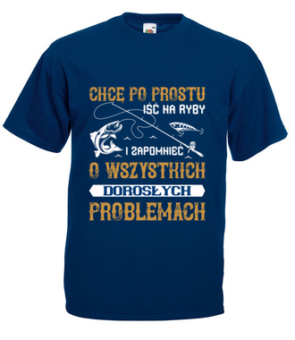 Koszulka, która reklamuje wędkarstwo - Koszulka z nadrukiem - dla wędkarza - Męska