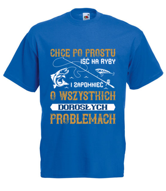 Koszulka, która reklamuje wędkarstwo - Koszulka z nadrukiem - dla wędkarza - Męska