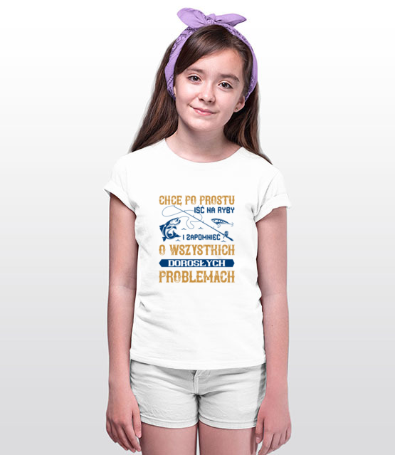 Koszulka ktora reklamuje wedkarstwo koszulka z nadrukiem wedkarskie dziecko jipi pl 1711 89