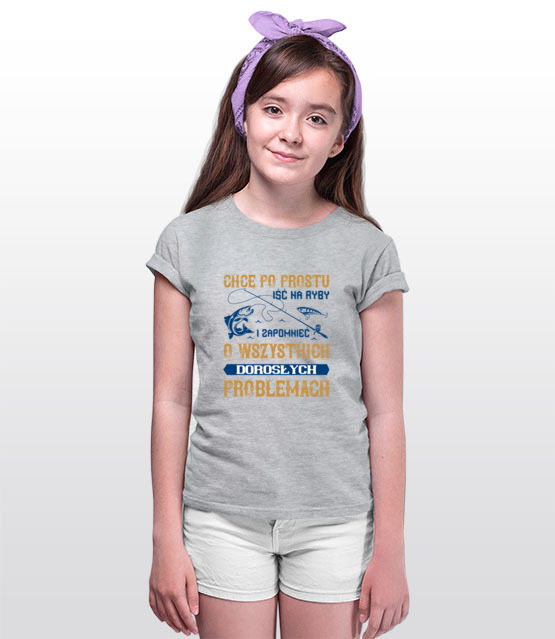Koszulka ktora reklamuje wedkarstwo koszulka z nadrukiem wedkarskie dziecko jipi pl 1711 93