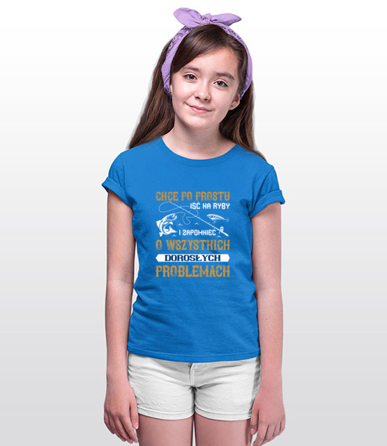 Koszulka ktora reklamuje wedkarstwo koszulka z nadrukiem wedkarskie dziecko jipi pl 1712 91