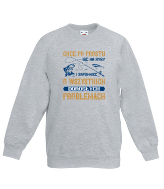 Koszulka, która reklamuje wędkarstwo - Bluza z nadrukiem - dla wędkarza - Dziecięca