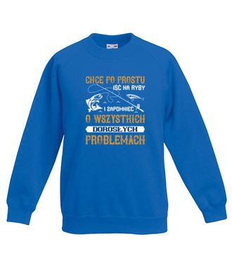 Koszulka, która reklamuje wędkarstwo - Bluza z nadrukiem - Wędkarskie - Dziecięca