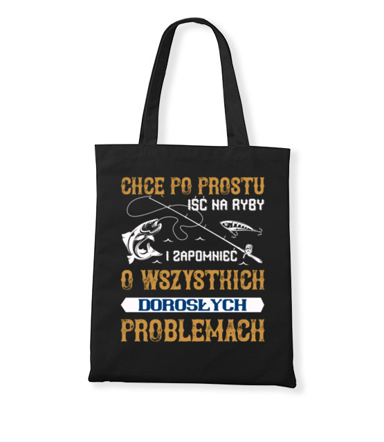 Koszulka ktora reklamuje wedkarstwo torba z nadrukiem dla wedkarza gadzety jipi pl 1712 160