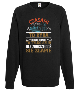 Szum wody skutecznie relaksuje - Bluza z nadrukiem - dla wędkarza - Męska