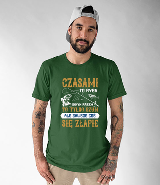 Koszulka informacyjna - Koszulka z nadrukiem - Wędkarskie - Męska