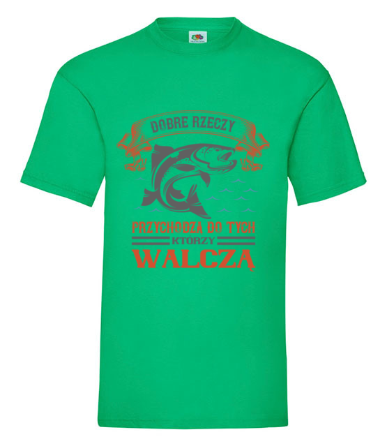 Cierpliwosc i wytrwalosc wedkarza koszulka z nadrukiem dla wedkarza mezczyzna jipi pl 1719 186