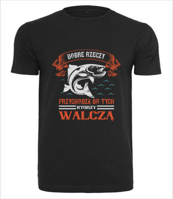 Cierpliwosc i wytrwalosc wedkarza koszulka z nadrukiem dla wedkarza mezczyzna jipi pl 1720 1