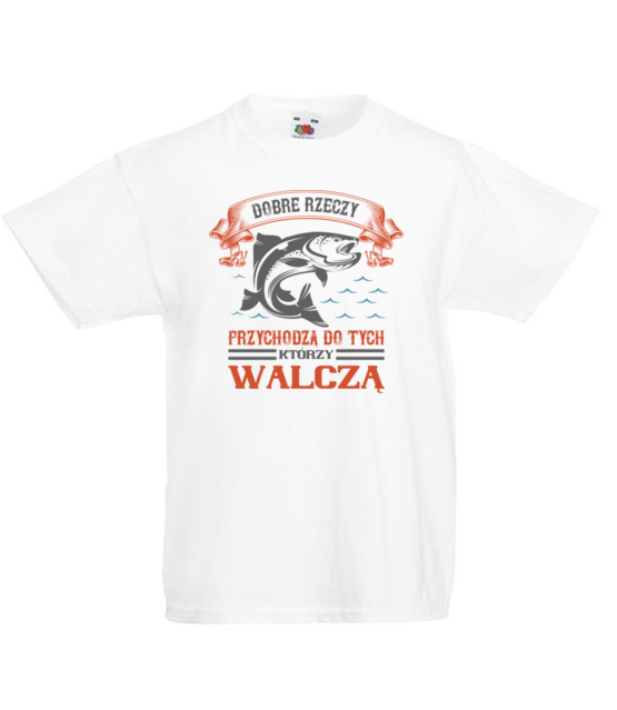 Cierpliwosc i wytrwalosc wedkarza koszulka z nadrukiem dla wedkarza dziecko jipi pl 1719 83