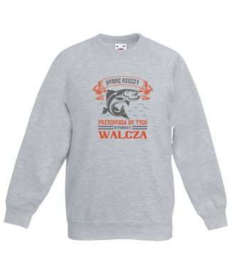 Cierpliwość i wytrwałość wędkarza - Bluza z nadrukiem - dla wędkarza - Dziecięca